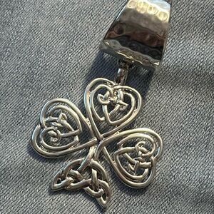 Silver tone Celtic Knot Pendant scarf jewelry